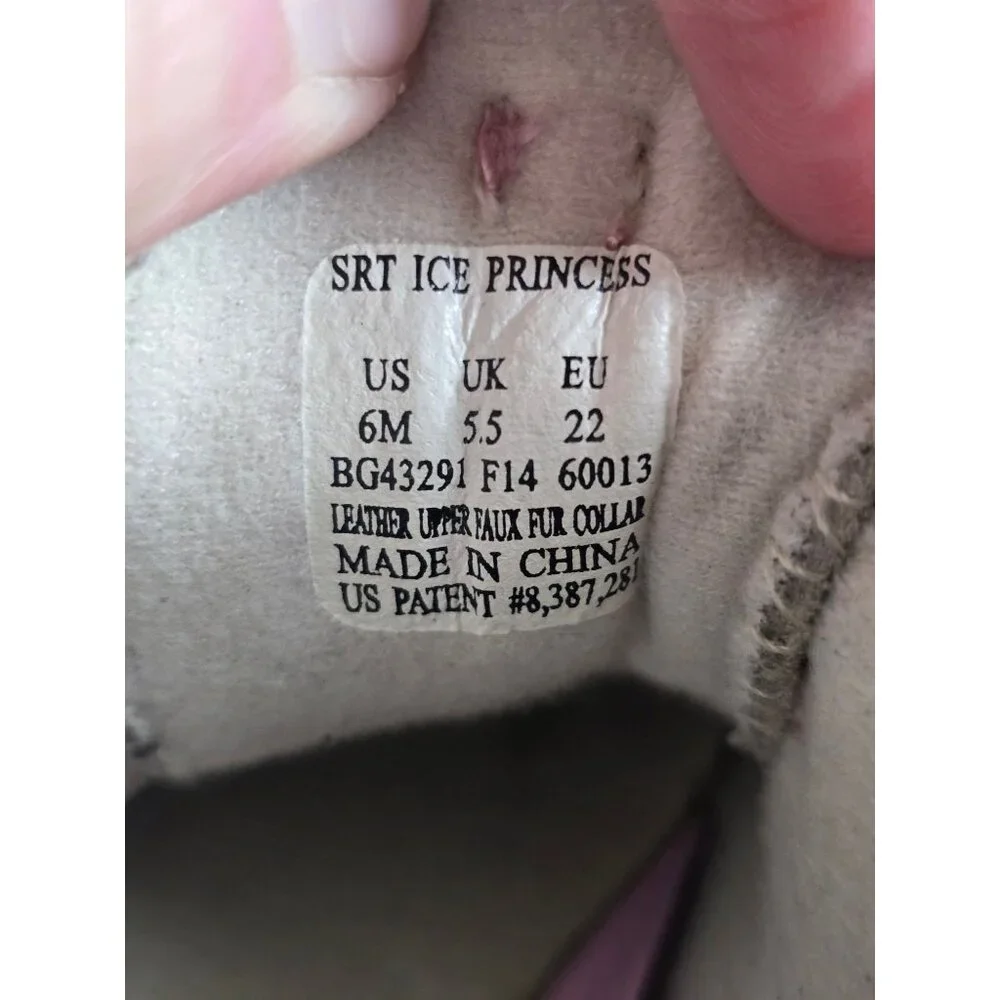 Stride Rite SRT Ice Princess Leather Boot Toddler Sz 6M